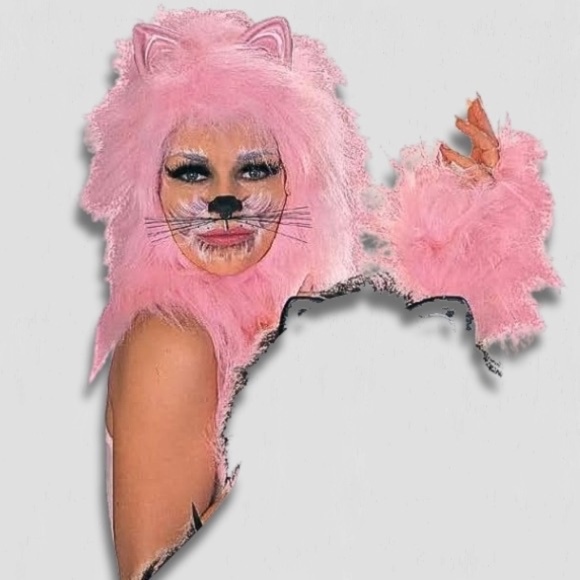 NIB Rubies Costume Cats Accessory Kit Plush Headpiece Paws Collar Pink One Size - Picture 1 of 6